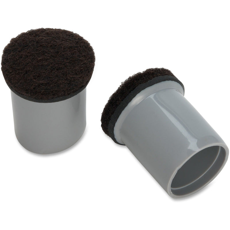 Lorell Replacement Chair Tips with Felt, Gray (LLR49323) Bag of 16