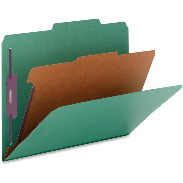 Nature Saver Top-tab 1-Divider Classification Folder, Green (NATSP17222) Box of 10