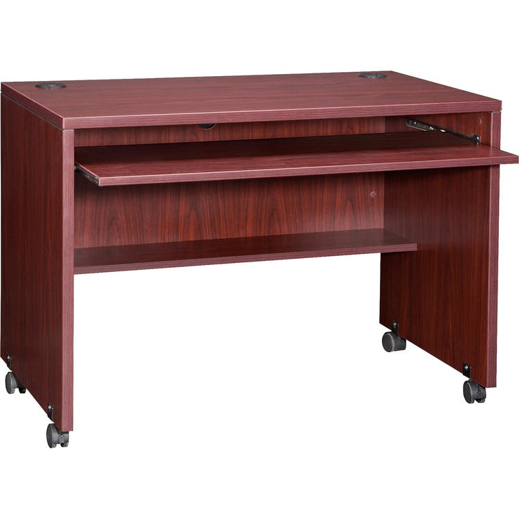 Lorell Computer Workstation, 41 3/8" x 23 5/8" x 29 1/2", Mahogany (LLR48085)