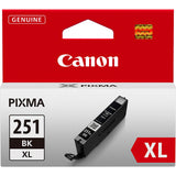 Canon CLI251XLBK Original Inkjet Ink Cartridge, Black, Inkjet, Black (CNMCLI251XLBK) Each