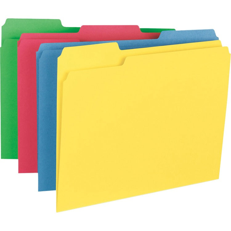 Business Source Heavyweight File Folders, Assorted Colors (BSN16517) B ...