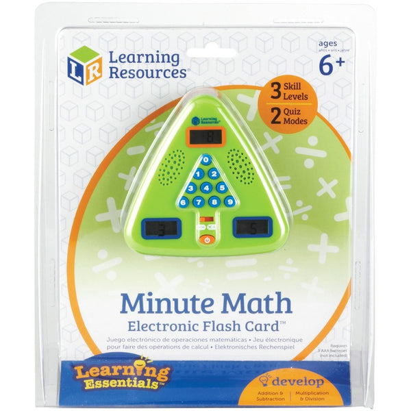 Learning Resources Minute Math Electronic Flash Card, Multi (LRNLER6965) Each