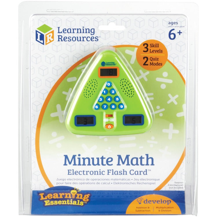 Learning Resources Minute Math Electronic Flash Card, Multi (LRNLER6965) Each