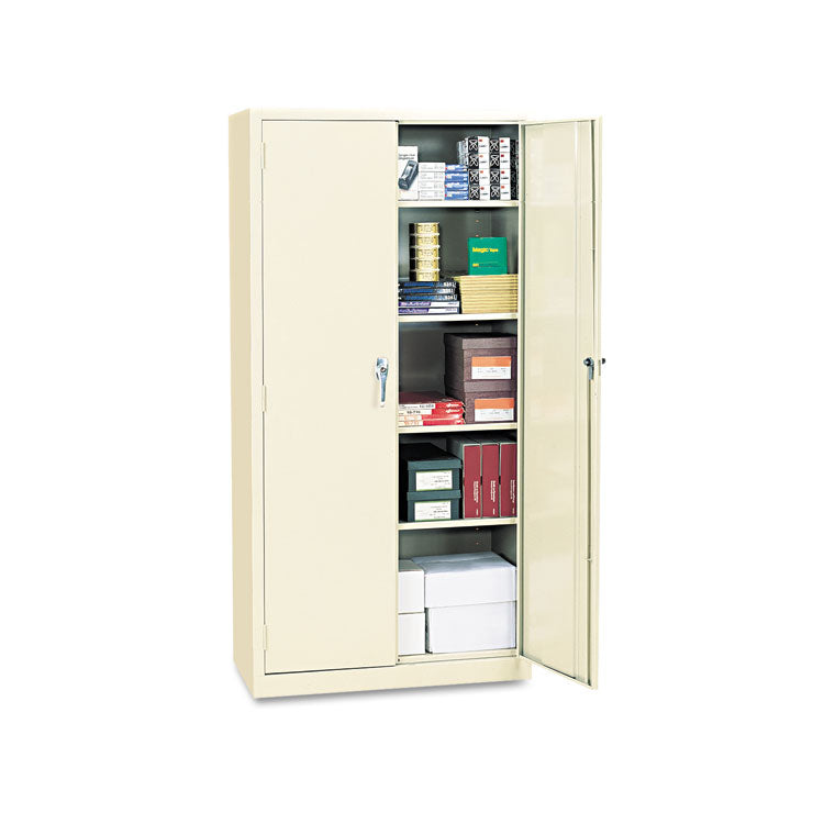 Alera® Assembled 72" High Heavy-Duty Welded Storage Cabinet, Four Adjustable Shelves, 36w x 18d, Putty (ALECM7218PY) Each