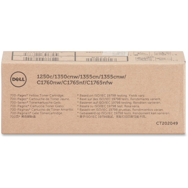 Dell Toner Cartridge, 1250C/1350CNW/1355CN, Yellow (DLLJ95NM) Each