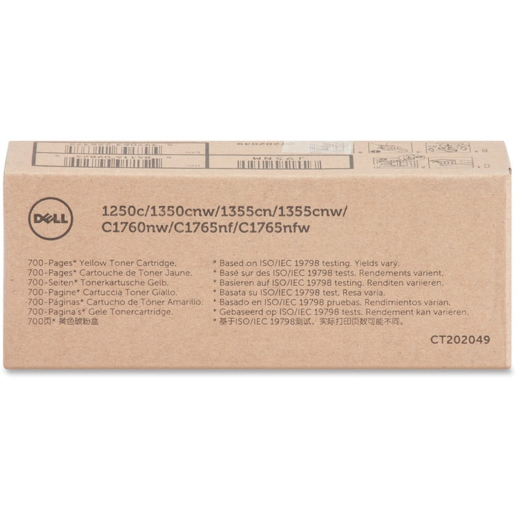 Dell Toner Cartridge, 1250C/1350CNW/1355CN, Yellow (DLLJ95NM) Each