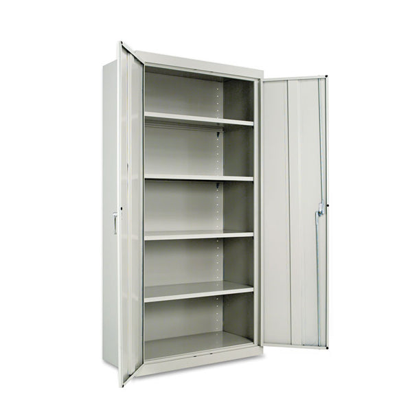 Alera® Assembled 72" High Heavy-Duty Welded Storage Cabinet, Four Adjustable Shelves, 36w x 18d, Light Gray (ALECM7218LG)