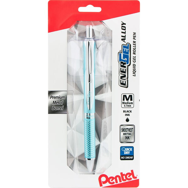 EnerGel EnerGel Alloy Retractable Gel Pen Aquamarine 1 Pk BP (PENBL407LSBPA) Each