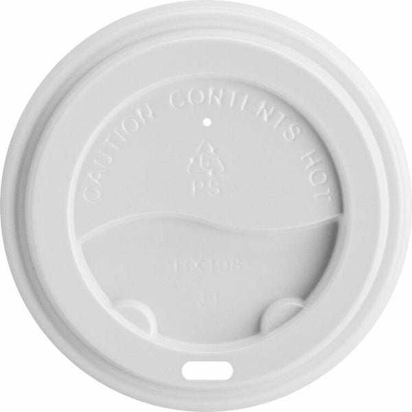 Genuine Joe Hot Cup Lids - Polystyrene - 50 / Pack - White (GJO11259)