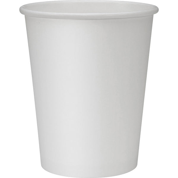 Genuine Joe Polyurethane-lined Disposable Hot Cups - 8 fl oz - 50 / Pack - White - Polyurethane - Beverage, Hot Drink (GJO19045)