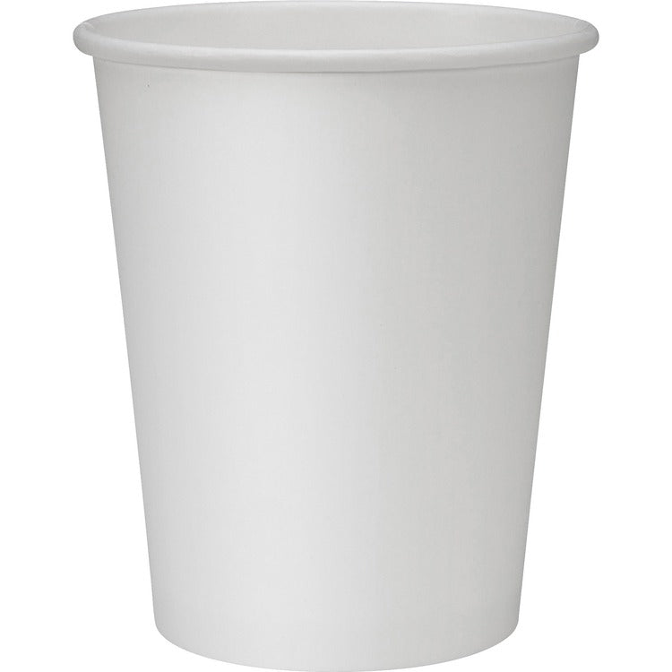 Genuine Joe Polyurethane-lined Disposable Hot Cups - 8 fl oz - 50 / Pack - White - Polyurethane - Beverage, Hot Drink (GJO19045)