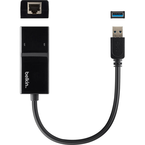 Belkin Gigabit Ethernet Card - USB - 1 Port(s) - 1 x Network (RJ-45) - Twisted Pair - 10/100/1000Base-T (BLKB2B048)