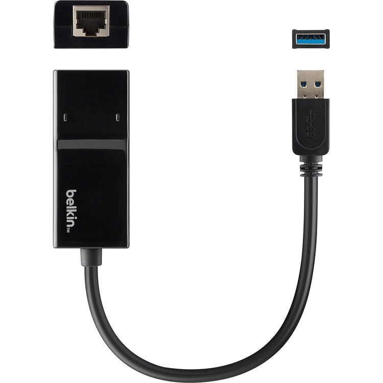 Belkin Gigabit Ethernet Card - USB - 1 Port(s) - 1 x Network (RJ-45) - Twisted Pair - 10/100/1000Base-T (BLKB2B048) Each