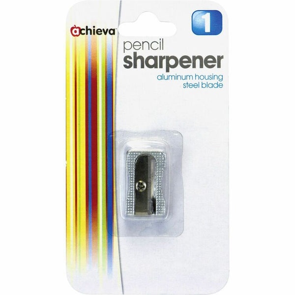 Officemate Metal Pencil Sharpener, 0.63" x 1" x 0.38", Metallic Silver (OIC30233) Each