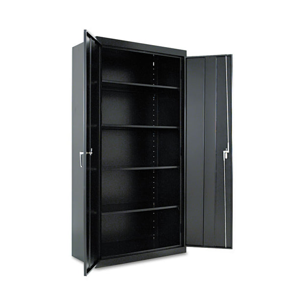 Alera® Assembled 72" High Heavy-Duty Welded Storage Cabinet, Four Adjustable Shelves, 36w x 18d, Black (ALECM7218BK)