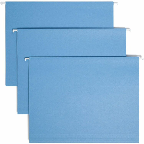 Smead Color Hanging Folders with 1/3 Cut Tabs, Letter Size, 1/3-Cut Tab, Blue, 25/Box (SMD64021)