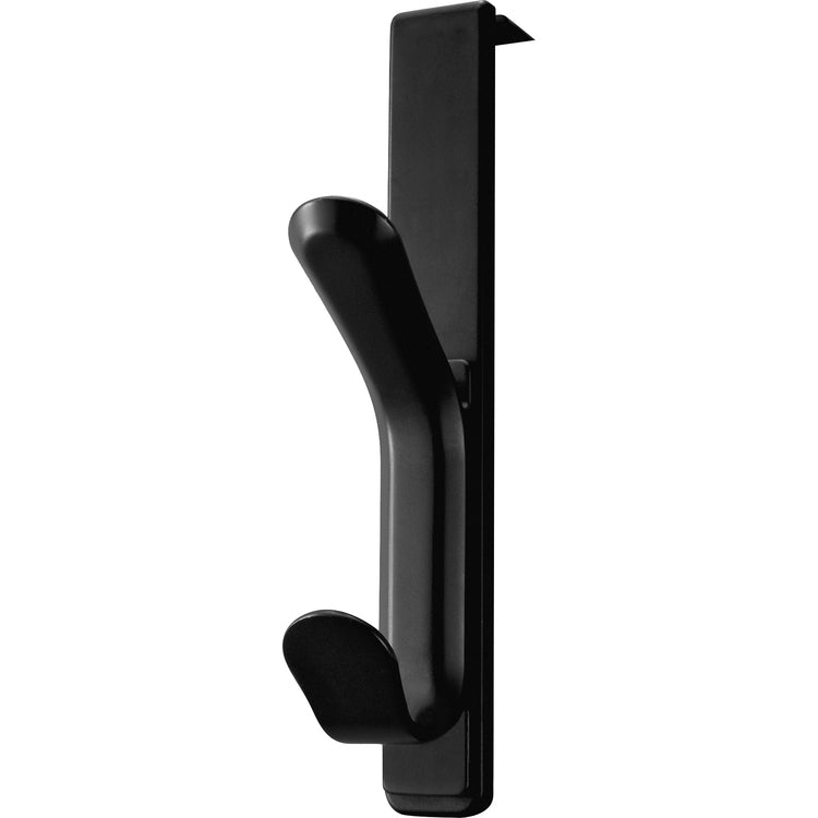 Lorell Panel Double Coat Hook, 36/BX, Black (LLR80665)