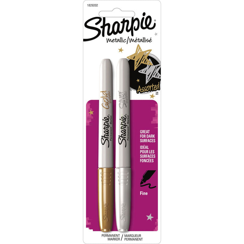 Sharpie Sharpie Metallic Markers, Gold/Silver (SAN1829202) Pack of 2