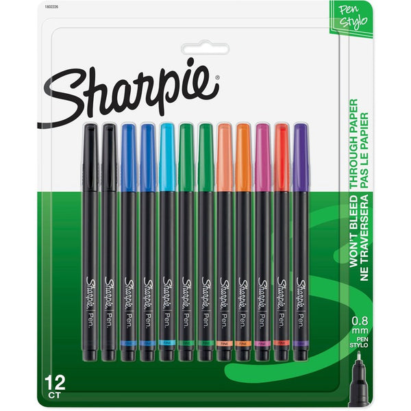 Sharpie Pen, Fine Point, 12/PK, Assorted (SAN1802226) Pack of 12