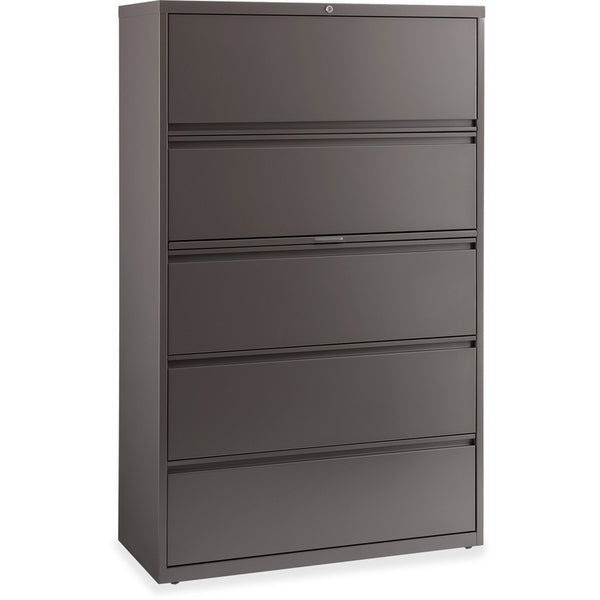 Lorell Lateral File, 5-Drawer, 42"x18-5/8"x67-5/8", Medium Tone (LLR60473)