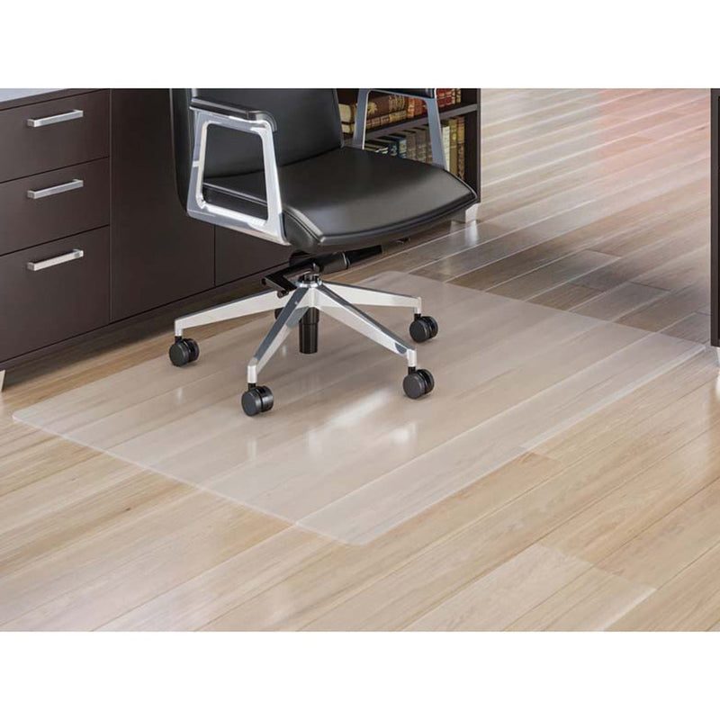 Lorell Rectangular Chairmat, All Floors/Carpets, 60"x60", Clear (LLR02357)