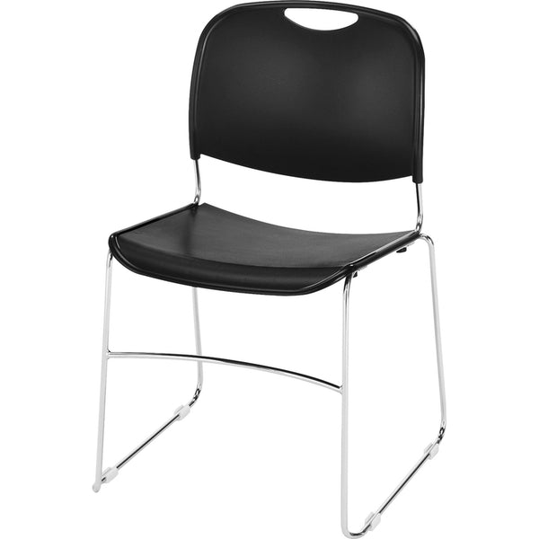 Lorell Wire Frame Stack Chair, 19"x19"30", Black (LLR42938)