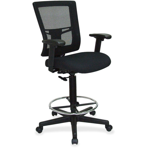 Lorell Drafting Stool Chair, 27"x25"x48", Black (LLR43100)