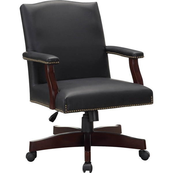 Lorell Traditional Executive Chair, 27-1/4"x32-1/2"x42-3/4", BK (LLR68250)