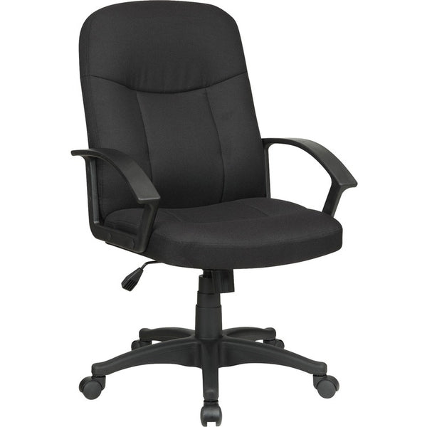 Lorell Executive Mid-Back Chair, 26-1/4"x27-1/2"x38-1/2", BK (LLR84552)