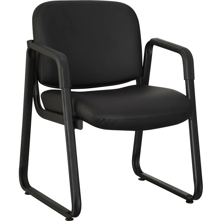 Lorell Guest Chair, 24-3/4"x26"x33-1/2", Leather/Black (LLR84577)