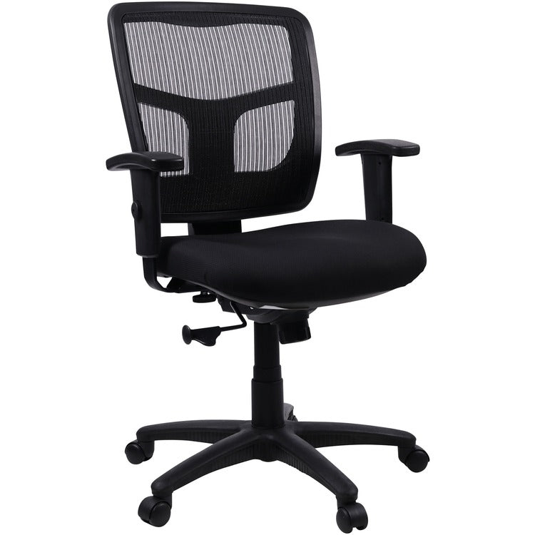 Lorell Mid-Back Chair, 25-1/4"x23-1/2"x40-1/2", Black (LLR86209)