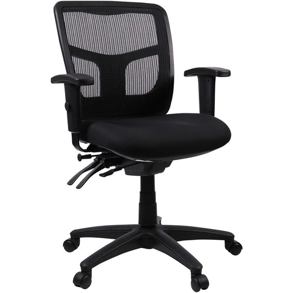 Lorell Mid-Back Seat Slider Chair, 25"x25"x40-1/2", Black (LLR86802)