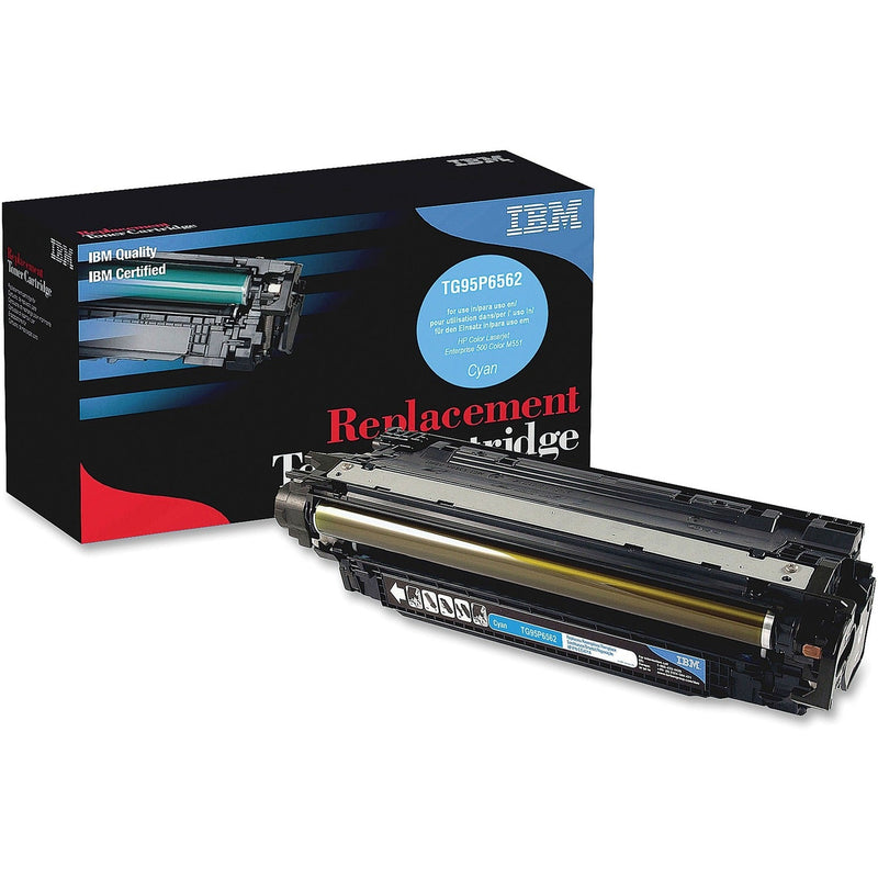 IBM Remanufactured Toner Cartridge, Alternative for HP 507A (CE401A), Laser, 6000 Pages, Cyan, 1 Each (IBMTG95P6562) Each