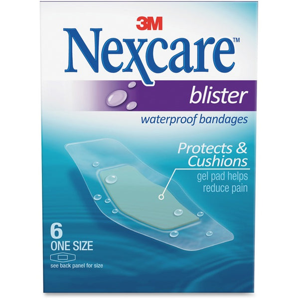 Nexcare Nexcare Blister Bandages, Waterproof, 6/BX, Clear (MMMBWB06) Box of 6