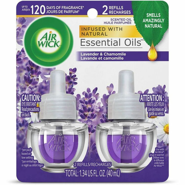 Air Wick Scented Oil Refill, Lavender & Chamomile, 0.67 oz, 2/Pack (RAC78473) Pack of 2