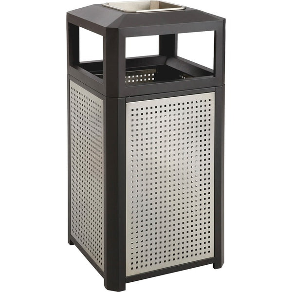 Safco Ashtray-Top Evos Series Steel Waste Container, 38 gal, Black (SAF9935BL)