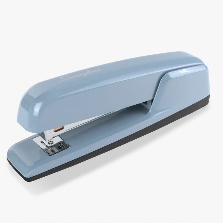 Swingline 747 Business Full Strip Desk Stapler, 25-Sheet Capacity, Sky Blue (SWI74722) Each