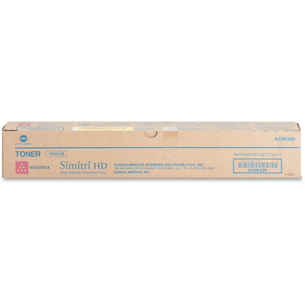 Konica Minolta Toner Cartridge, f/224/284, 25, 000 Page Yield, Magenta (KNMTN321M) Each