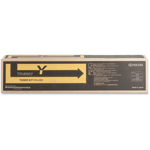 Kyocera Toner Cartridge, 15,000 Page Yield, Yellow (KYOTK8307Y) Each