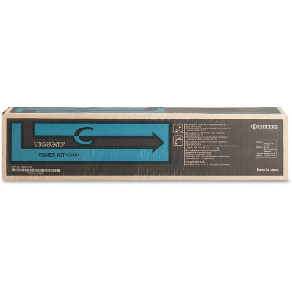 Kyocera Toner Cartridge, 15,000 Page Yield, Cyan (KYOTK8307C) Each