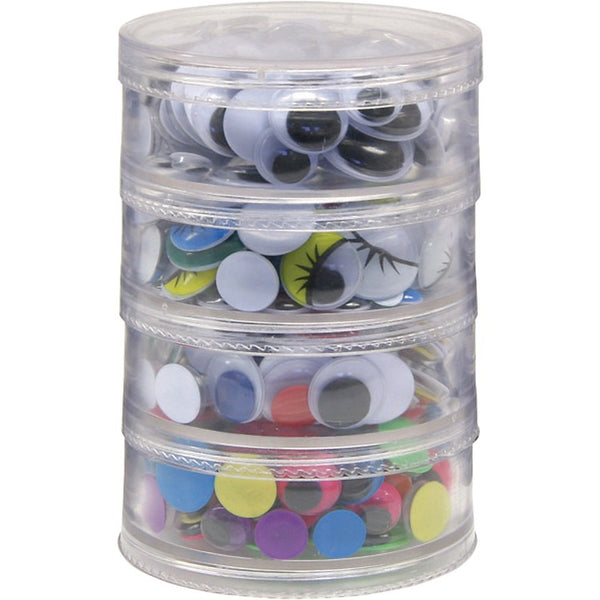 Creativity Street Wiggle Eyes Jar, 400 Pieces Assorted Size (CKC3409) Pack of 400