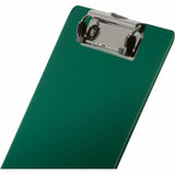 Officemate Low-profile Clip Plastic Clipboard, 8 1/2" x 11" Sheet Size, Plastic, Green (OIC83063) Each