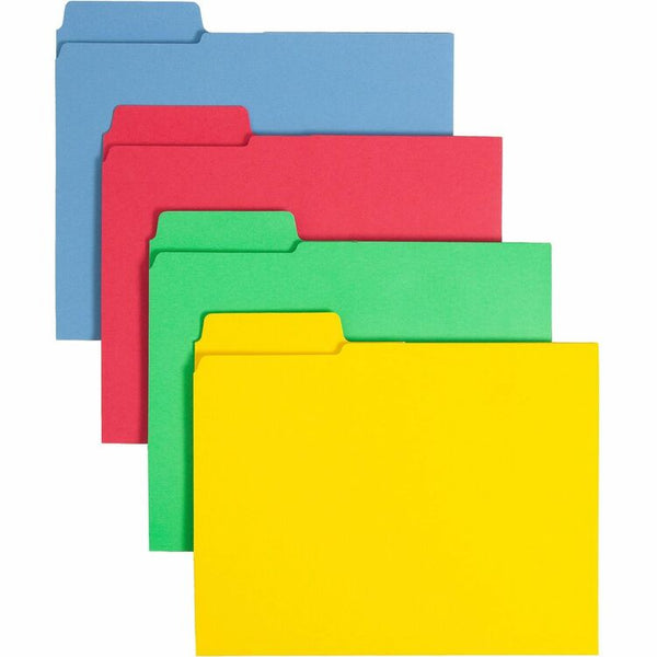Smead 3-in-1 SuperTab Section Folders, 1/3 Cut Top Tab, Letter, Assorted, 12/Pack (SMD11905)