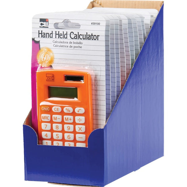 CLI Hand Held Calculator, 8-Digit, 12/PK, Assorted (LEO39100ST)