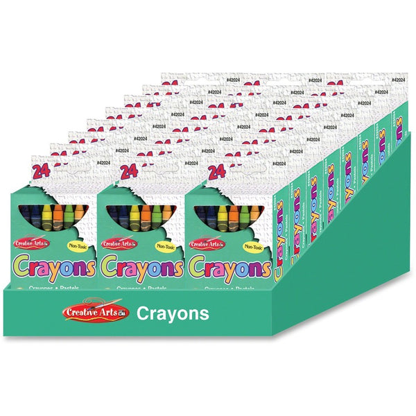 CLI Crayons, 24 Count, 12/BX,Assorted (LEO42024ST)