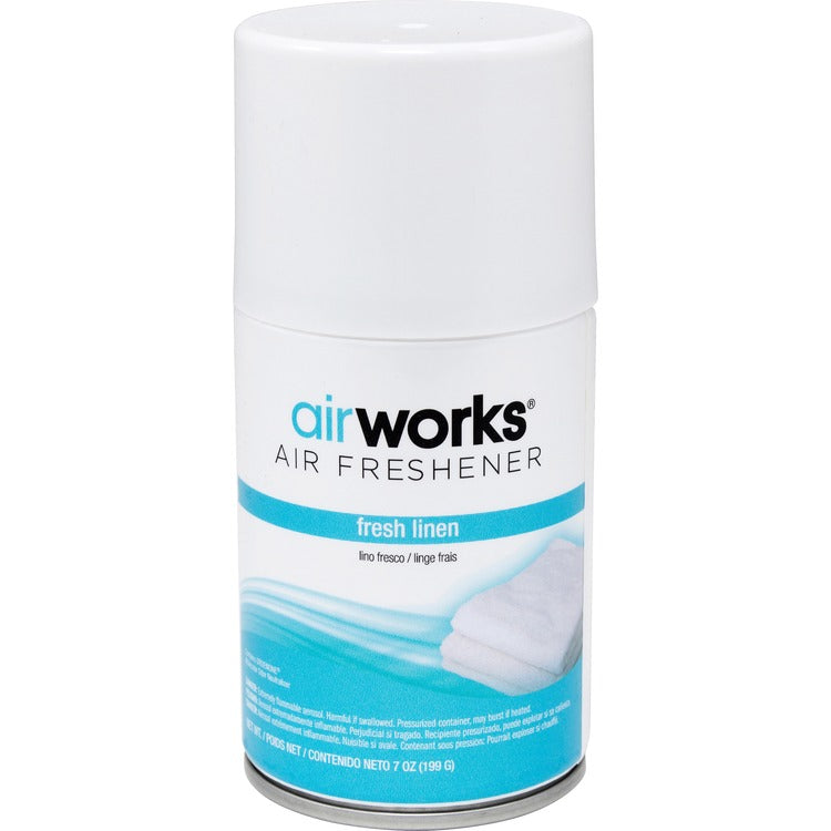 Hospeco Health Gards Metered Aerosol Air Fresheners, Fresh Linen - Aerosol - 6000 ft³ - 7 oz - Fresh Linen - 30 Day (HOS07918) Case of 12