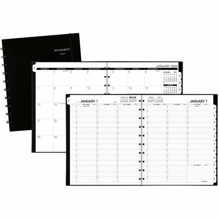 At-A-Glance Move-A-Page Weekly/Monthly Appointment Book, 11 x 8.75, Black Cover, 12-Month (Jan to Dec): 2023 (AAG70950E05)