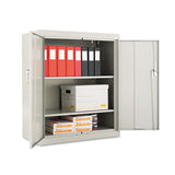 Alera® Assembled 42" High Heavy-Duty Welded Storage Cabinet, Two Adjustable Shelves, 36w x 18d, Light Gray (ALECM4218LG)