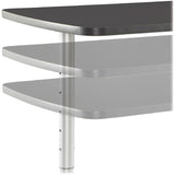 Iceberg Utility Table, Rectangle Top, Adjustable Height Tier(s), 72" Table Top Length x 36", Graphite (ICE69327) Each