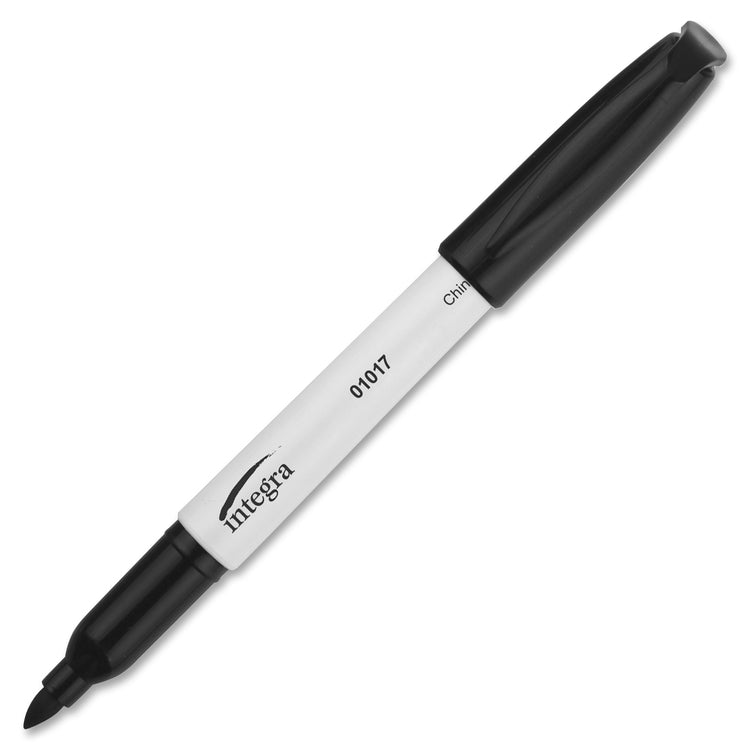 Integra Dry Erase Marker, Bullet Tip, Black (ITA01017)